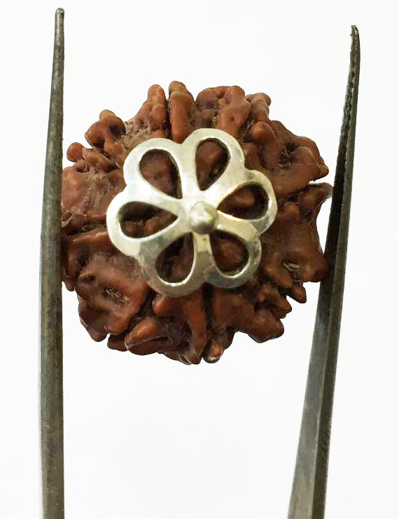 8 Mukhi Nepali Rudraksha Silver (Chandi) Pendant